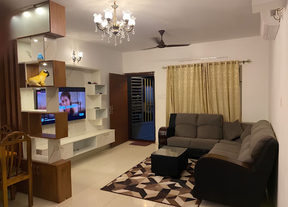 Contemporary TV unit interior design by House Decors